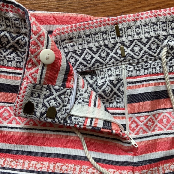 LOFT Riviera Drawstring Textured Striped Shorts - Picture 7 of 8